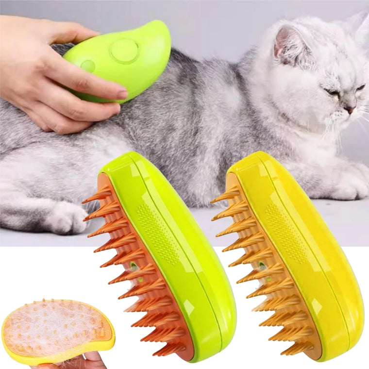 3 In 1 Cat Steam Brush and  Dog Brush Hair Removal Combs