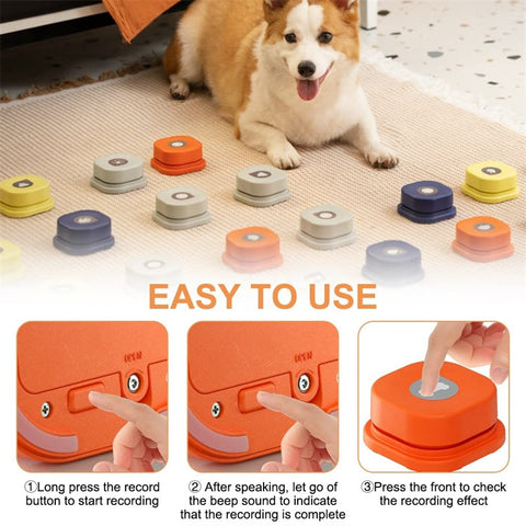 4 Colors Pet Communication Talking Button Toy